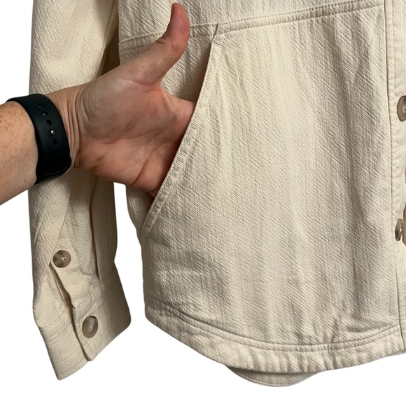 Gentle Fawn Nicholson Shacket Jacket Cream Size Medium - Picture 4 of 8